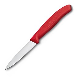 Obrázky: Červený nůž na zeleninu VICTORINOX, hladké ostří 8cm