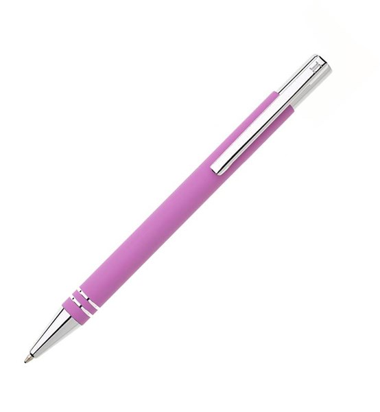 Obrázky: Růžové kovové kuličkové pero v tubusu, Obrázek 3