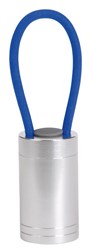 Obrázky: Hliníková 6 LED svítilna, modrý silikonový pásek