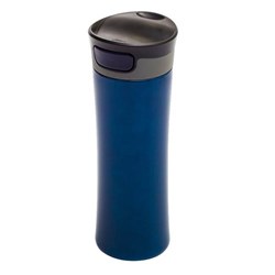 Obrázky: Modrý termohrnek 430 ml s černým víčkem