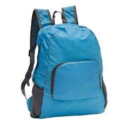Obrázky: Modrý skládací batoh z 210D polyesteru