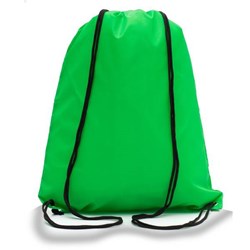 Obrázky: Jednoduchý polyesterový stahovací batoh zelený