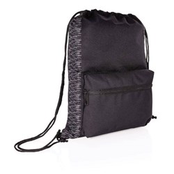 Obrázky: Reflexní šňůrkový batoh s kapsou z RPET AWARE™