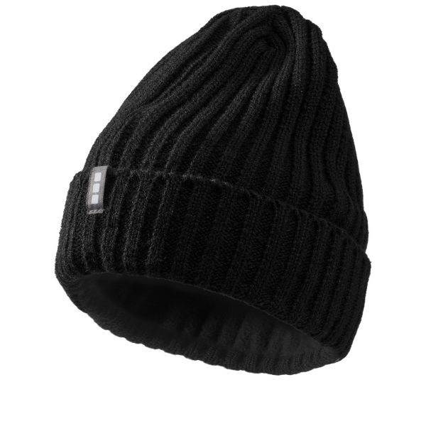 Obrázky: Černá zimní pletená čepice ELEVATE, Obrázek 2