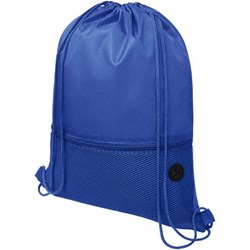 Obrázky: Modrý batoh, 1 kapsa na zip, průvlek sluchátka