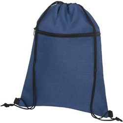 Obrázky: Nám. modrý/černý melanž batoh s kapsou na zip
