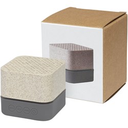 Obrázky: Béžový Bluetooth® reproduktor z pšeničné slámy