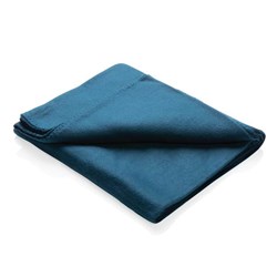 Obrázky: Modrá fleecová deka v sáčku