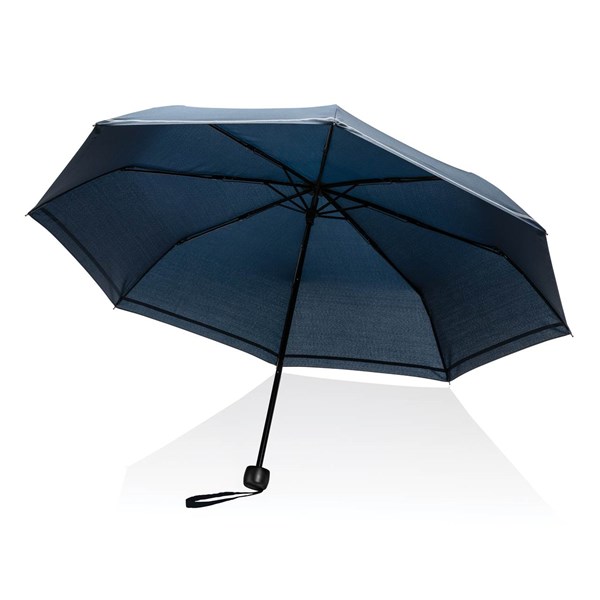 Obrázky: Nám. modrý rPET manuální deštník s reflexním proužkem, Obrázek 4