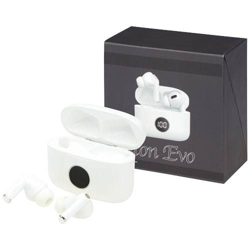 Obrázky: Bílá bezdrátová stereo ANC sluchátka v krabičce, Obrázek 3