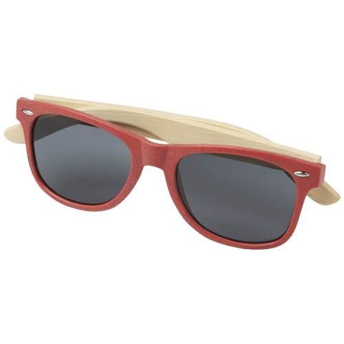 Obrázky: Bambusové sluneční brýle s červenou obrubou, Obrázek 2