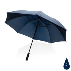 Obrázky: Modrý větru odolný rPET deštník, manuální