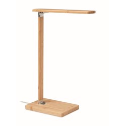 Obrázky: Bambusová stolní lampička s 10W nabíječkou