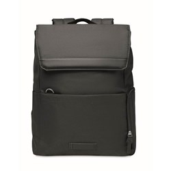 Obrázky: Černý polstrovaný batoh na notebook 15" z RPET