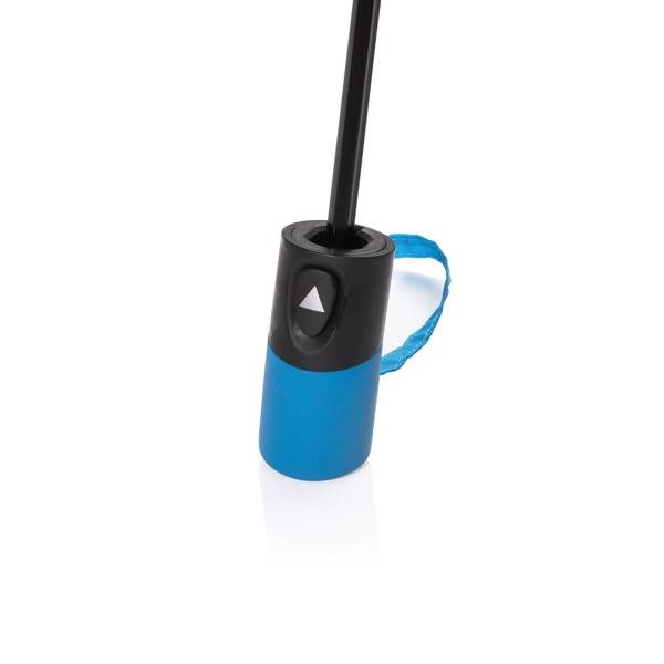 Obrázky: Skládací mini deštník ze 190T RPET AWARE™, modrý, Obrázek 4