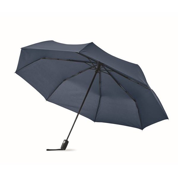Obrázky: Modrý větruodolný, automatický skládací deštník, Obrázek 3