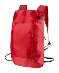Obrázky: Lehký skládací batoh s průvl. na sluchátka, červený
