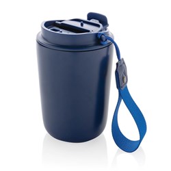 Obrázky: Modrý termohrnek Cuppa 0,38 l z ner.oceli s poutkem