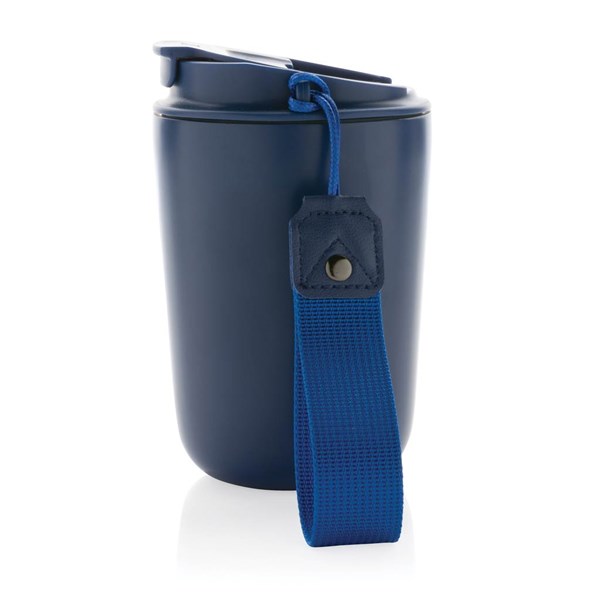 Obrázky: Modrý termohrnek Cuppa 0,38 l z ner.oceli s poutkem, Obrázek 4