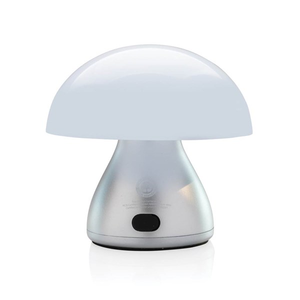 Obrázky: Stříbrná USB stolní lampa Luming z recykl. plastu, Obrázek 2