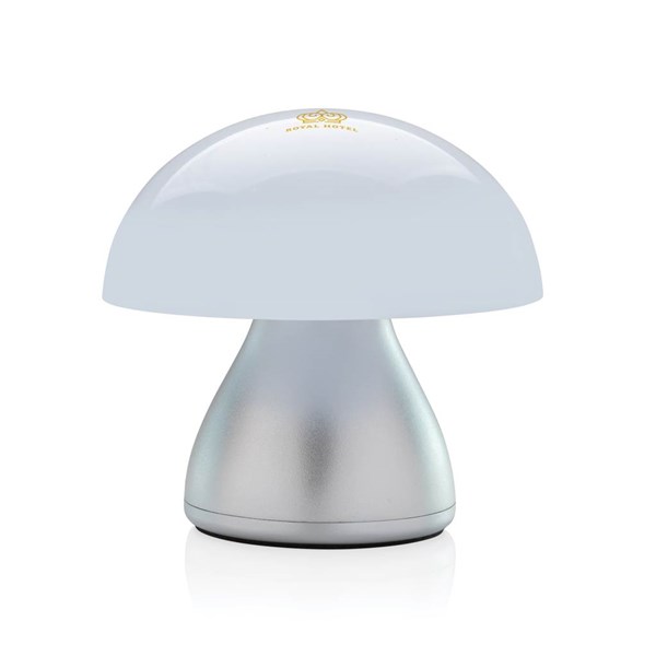 Obrázky: Stříbrná USB stolní lampa Luming z recykl. plastu, Obrázek 5