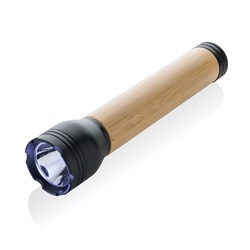 Obrázky: USB svítilna Lucid 5W z recykl. plastu a bambusu