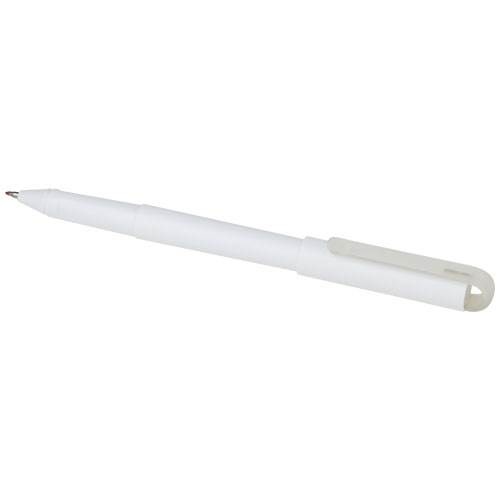 Obrázky: Mauna recyklované PET gelové kuličkové pero, bílé, Obrázek 2