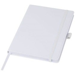 Obrázky: Bílý zápisník s deskami z plastu recykl. z oceánu