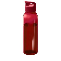 Obrázky: Červená transp. 650ml láhev z recyklovaného plastu