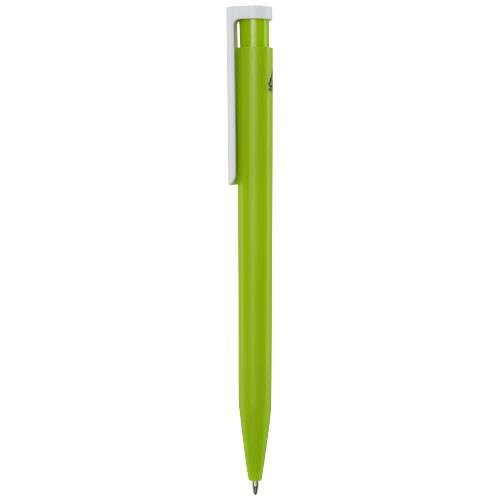 Obrázky: Limetkové kuličkové pero, bílý klip, rec. plast, ČN, Obrázek 3
