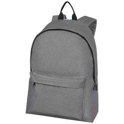 Obrázky: Šedý batoh z GRS RPET, přední kapsa na zip