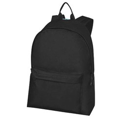 Obrázky: Černý batoh z GRS RPET, přední kapsa na zip