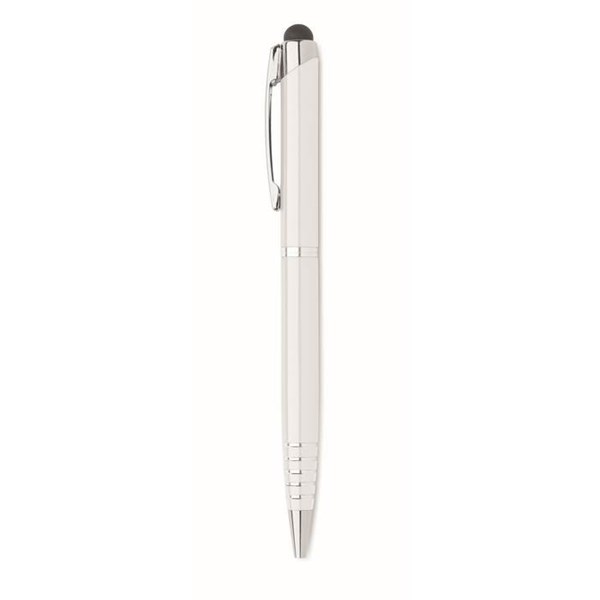 Obrázky: Bílé otočné kuličkové pero se stylusem, MN, Obrázek 3