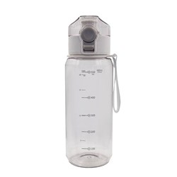 Zobrazit detaily pro Láhev z trit. 680 ml s ukaz. pitného režimu, šedá Obrázky: Láhev z trit. 680 ml s ukaz. pitného režimu, šedá