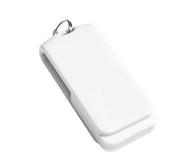 Zobrazit detaily pro Malý bílý otočný USB flash disk 64GB s kroužkem Obrázky: Malý bílý otočný USB flash disk 64GB s kroužkem
