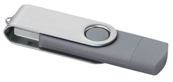 Zobrazit detaily pro Šedý OTG Twister USB flash disk s USB-C, 64GB Obrázky: Šedý OTG Twister USB flash disk s USB-C, 64GB